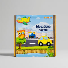 Todfod Plane Shaped Wooden Jigsaw Puzzle Toy Gujarati Consonants Multicolor | 36 Pieces