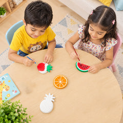 Todfod POP Plaster DIY Painting Kit for Kids | Fruit Shape Plaster Figures with Paints and Brush | Creative Art and Craft Activity