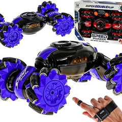 Todfod Hand Gesture Sensor RC Stunt Car – Double-Sided Rotating Remote Control Car for Kids | Gesture Controlled LED RC Toy