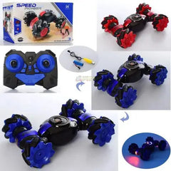 Todfod Hand Gesture Sensor RC Stunt Car – Double-Sided Rotating Remote Control Car for Kids | Gesture Controlled LED RC Toy