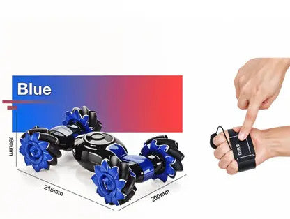 Todfod Hand Gesture Sensor RC Stunt Car – Double-Sided Rotating Remote Control Car for Kids | Gesture Controlled LED RC Toy