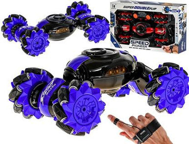 Todfod Hand Gesture Sensor RC Stunt Car – Double-Sided Rotating Remote Control Car for Kids | Gesture Controlled LED RC Toy