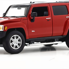 Red SUV on a white background