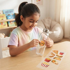 TodFod Junk Food DTF Heat Transfer Sticker Sheet | Cute Fast Food Cartoon Iron-On Transfers for T-Shirts, Clothes, Bags & Fabric DIY Crafts | 11 x 4 Inch