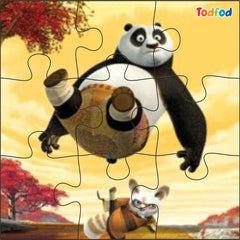 Todfod Wooden Jigsaw Puzzles Toy for Kids & Children, Kung Fu Panda 6 in 1 Jigsaw Puzzles 54 Pieces, Anime Cartoon Character Educational Toy (Kung Fu Panda)

