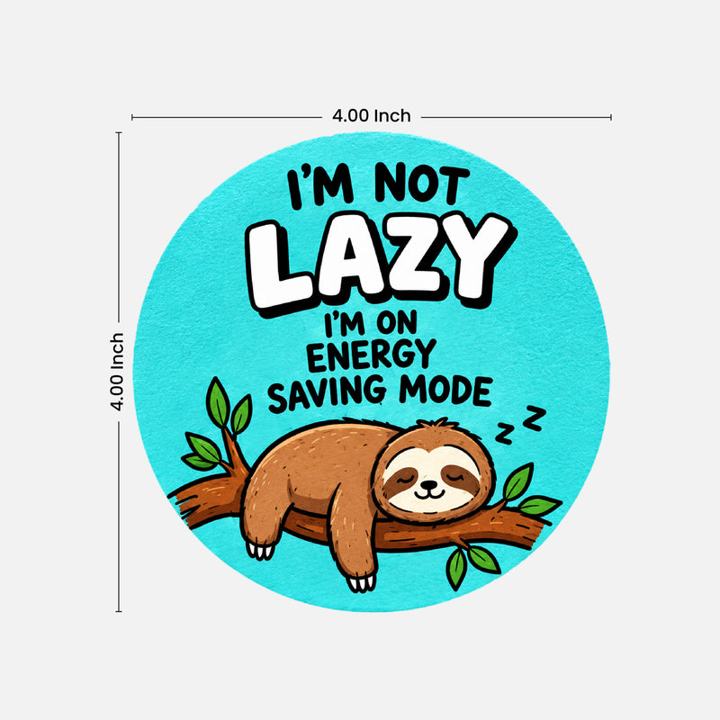 Todfod Funny Quotes MDF Coasters Set of 6 | 4 Inch Round Coffee and Tea Cup Coasters | Colourful Cartoon Humour Printed Table Coasters for Home and Office