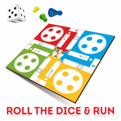 Doms Clapsjoy Ludo & Snakes and Ladders Board Game | 2-in-1 Family Game for Kids & Adults | Indoor Strategy & Fun Game with Dice and Playing Pawns | Family Game for Boys & Girls