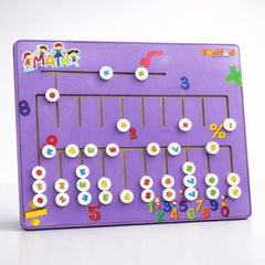 Todfod Wooden Math Maze Puzzle | Montessori Counting Board Game for Kids | Educational Number Learning Toy | 20-Piece Color Matching Puzzle for Toddlers 1+ Years