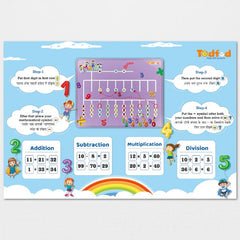 Todfod Wooden Math Maze Puzzle | Montessori Counting Board Game for Kids | Educational Number Learning Toy | 20-Piece Color Matching Puzzle for Toddlers 1+ Years