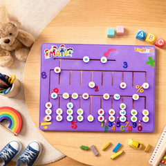 Todfod Wooden Math Maze Puzzle | Montessori Counting Board Game for Kids | Educational Number Learning Toy | 20-Piece Color Matching Puzzle for Toddlers 1+ Years