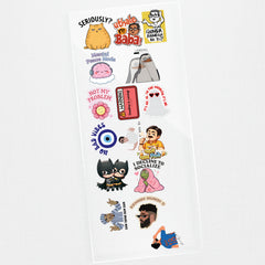 Todfod Funny Meme DTF Transfer Sticker Sheet | 4x11 Inch Premium Heat Transfer Film for T-Shirts, Hoodies, Bags & DIY Fabric Printing
