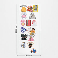 Todfod Funny Meme DTF Transfer Sticker Sheet | 4x11 Inch Premium Heat Transfer Film for T-Shirts, Hoodies, Bags & DIY Fabric Printing