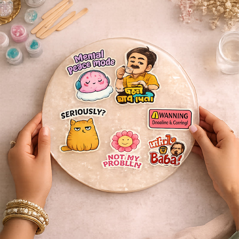 Todfod Funny Meme DTF Transfer Sticker Sheet | 4x11 Inch Premium Heat Transfer Film for T-Shirts, Hoodies, Bags & DIY Fabric Printing