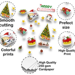 Todfod Christmas Photo Booth Props – Xmas Party Props Set for Kids & Family | Christmas Photoshoot & Holiday Decorations