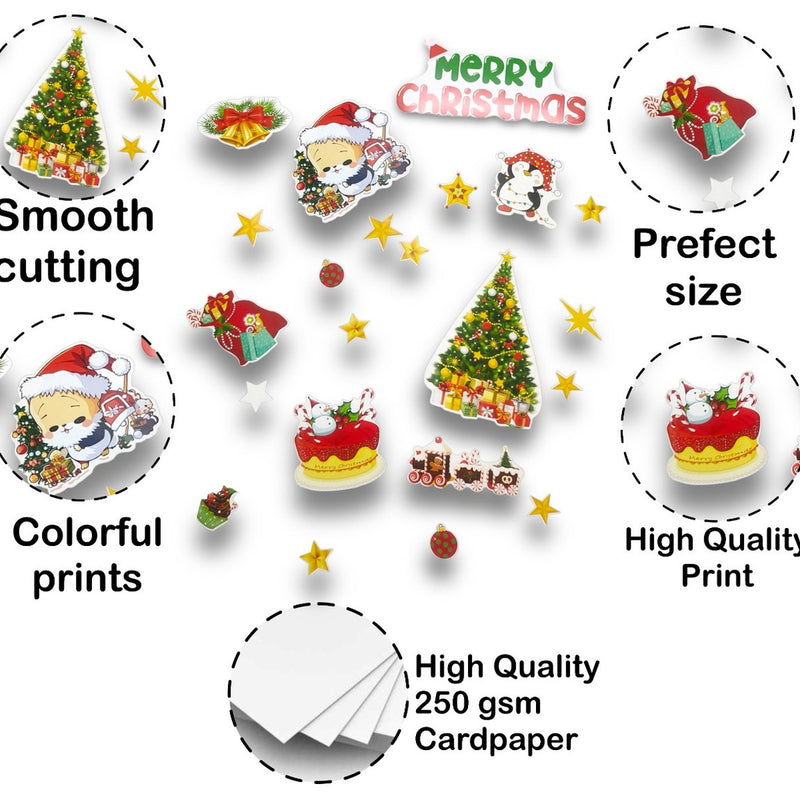 Todfod Christmas Photo Booth Props – Xmas Party Props Set for Kids & Family | Christmas Photoshoot & Holiday Decorations