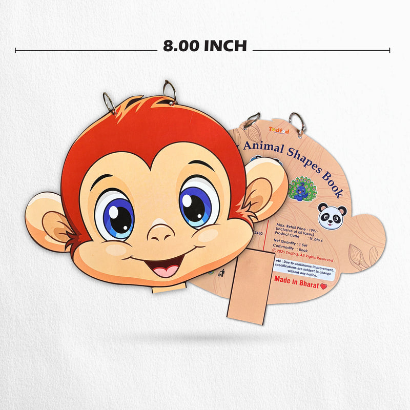 Todfod Monkey Shape Writing Book for Kids | Fun Animal Shaped Handwriting Practice Workbook | Preschool Tracing & Drawing Activity Book | Early Learning Educational Book for Toddlers & Nursery Kids