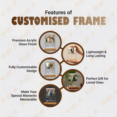 Smaran Personalized Spotify Music Frame | Custom Song Plaque with Photo | 6x8 Inch Acrylic Wooden Base Display for Couple Birthday Anniversary & Gift