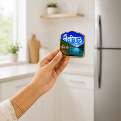 Todfod Nainital Fridge Magnet | Wooden Nainital Lake Souvenir Refrigerator Magnet | Uttarakhand Hill Station Travel Decorative Magnet for Kitchen, Home & Office | 3 Inch