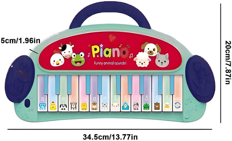 Todfod Funny Animal Piano Toy for Kids | Musical Learning Keyboard with Animal Sounds | Baby & Toddler Educational Music Toy for Early Learning & Sensory Development