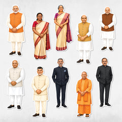 TodFod Politician Members Fridge Magnet Set of 10 | 3 Inch Famous Political Leaders & Icons MDF Wood Magnets