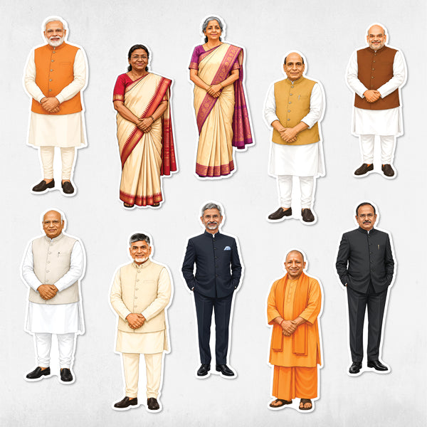 TodFod Politician Members Fridge Magnet Set of 10 | 3 Inch Famous Political Leaders & Icons MDF Wood Magnets