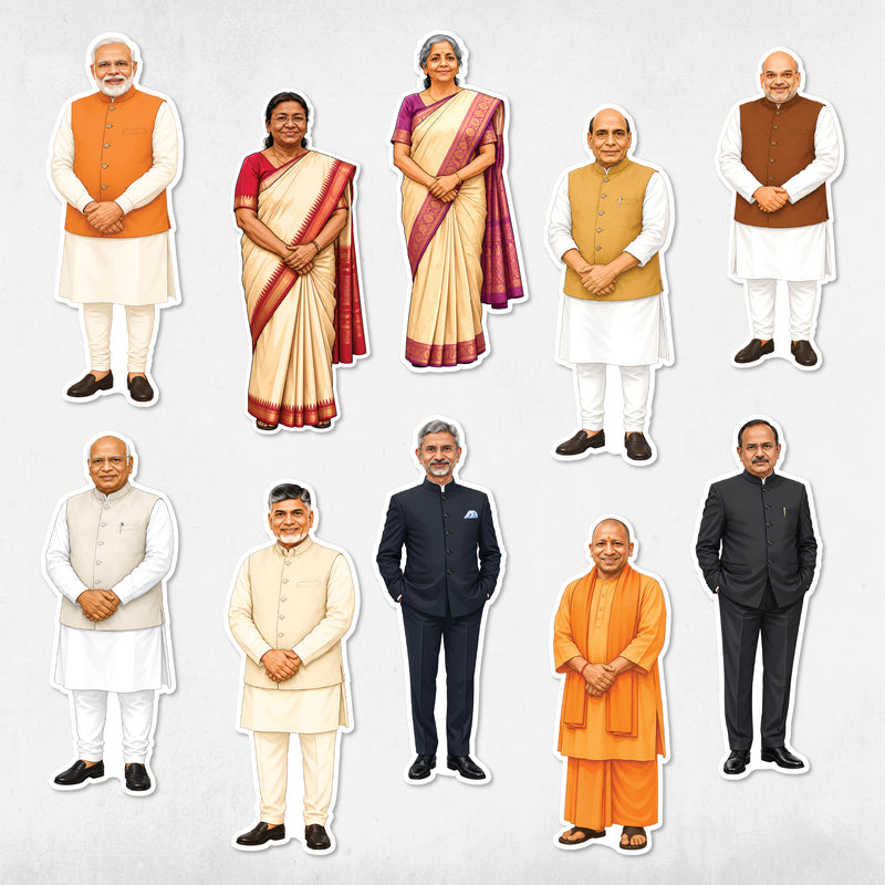 TodFod Politician Members Fridge Magnet Set of 10 | 3 Inch Famous Political Leaders & Icons MDF Wood Magnets