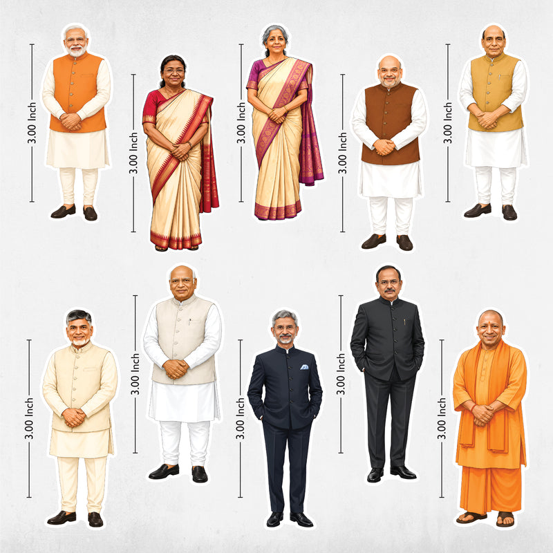 TodFod Politician Members Fridge Magnet Set of 10 | 3 Inch Famous Political Leaders & Icons MDF Wood Magnets