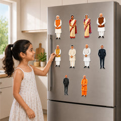 TodFod Politician Members Fridge Magnet Set of 10 | 3 Inch Famous Political Leaders & Icons MDF Wood Magnets