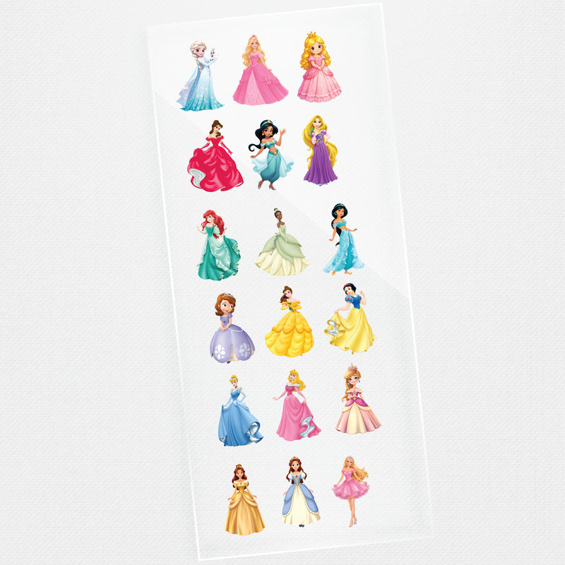 Todfod Princess DTF Transfer Sticker Sheet | 4x11 Inch Premium Heat Transfer Film for T-Shirts, Hoodies, Bags & DIY Fabric Printing