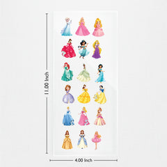 Todfod Princess DTF Transfer Sticker Sheet | 4x11 Inch Premium Heat Transfer Film for T-Shirts, Hoodies, Bags & DIY Fabric Printing