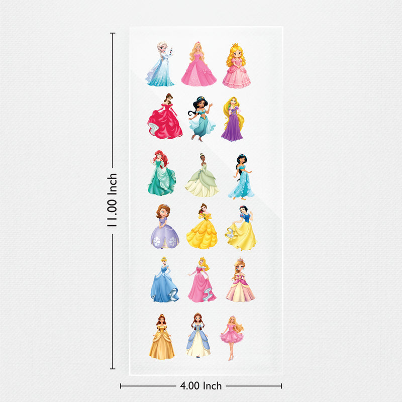 Todfod Princess DTF Transfer Sticker Sheet | 4x11 Inch Premium Heat Transfer Film for T-Shirts, Hoodies, Bags & DIY Fabric Printing