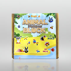 Todfod Wooden Animal Puzzle with 21 Activity Cards | Montessori Learning Toy for Kids 3+ | Educational Tangram Pattern Blocks - Made in India, BIS Certified