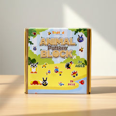 Todfod Wooden Animal Puzzle with 21 Activity Cards | Montessori Learning Toy for Kids 3+ | Educational Tangram Pattern Blocks - Made in India, BIS Certified