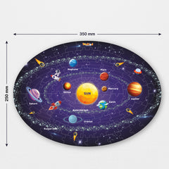 Todfod Outer Space Solar System 105-Piece Jigsaw Puzzle for Kids – Educational Floor Puzzle with Flashcards
