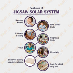 Todfod Outer Space Solar System 105-Piece Jigsaw Puzzle for Kids – Educational Floor Puzzle with Flashcards