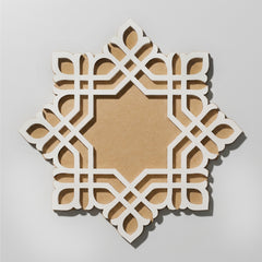 Todfod Wooden Geometric Floral Rangoli for Floor Decoration Reusable MDF Rangoli for Diwali Pooja Home Entrance Festival Decor 12 Inch