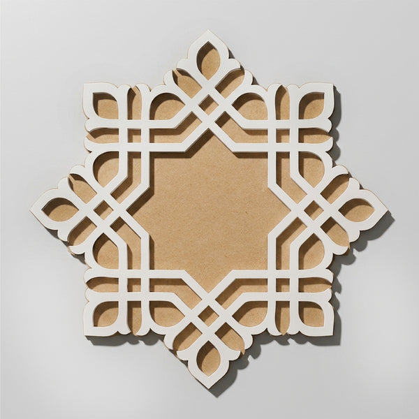 Todfod Wooden Geometric Floral Rangoli for Floor Decoration Reusable MDF Rangoli for Diwali Pooja Home Entrance Festival Decor 12 Inch