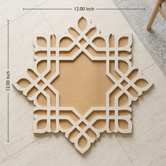 Todfod Wooden Geometric Floral Rangoli for Floor Decoration Reusable MDF Rangoli for Diwali Pooja Home Entrance Festival Decor 12 Inch