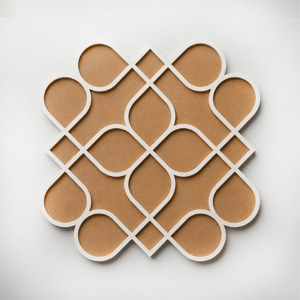 TodFod Wooden MDF Rangoli Floor Decor | 12x12 Inch Geometric Mandala Frame for Festivals & Home Decor