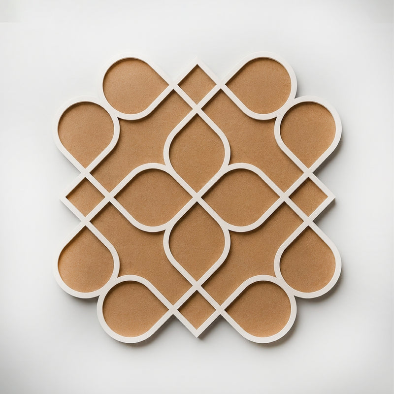 TodFod Wooden MDF Rangoli Floor Decor | 12x12 Inch Geometric Mandala Frame for Festivals & Home Decor