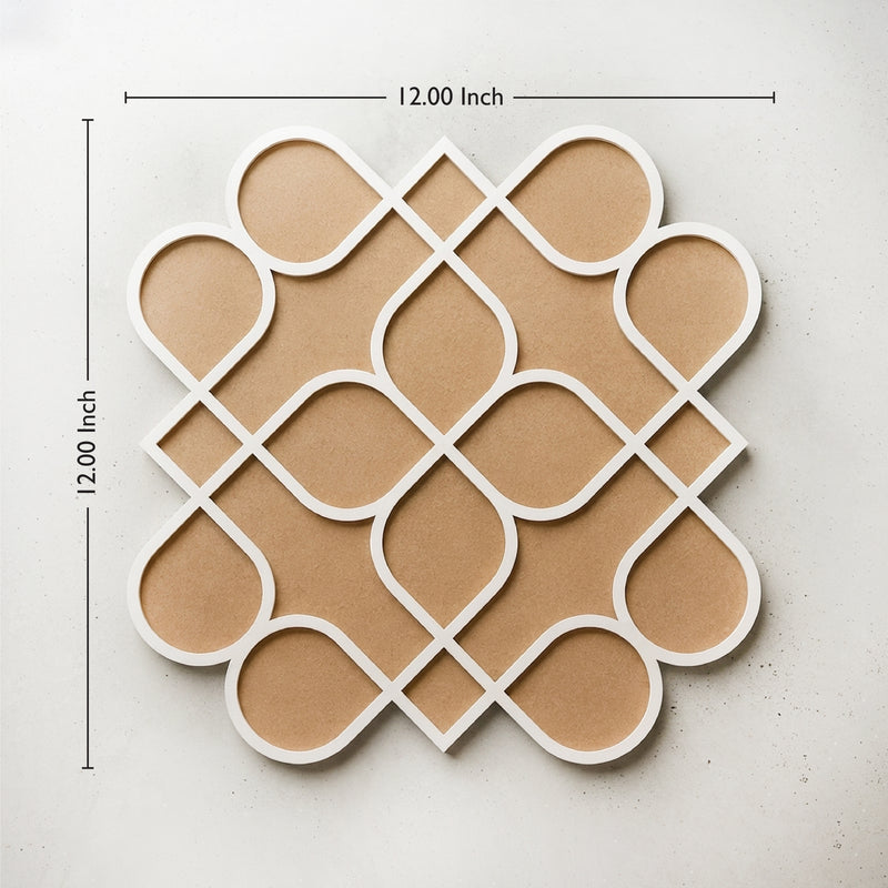TodFod Wooden MDF Rangoli Floor Decor | 12x12 Inch Geometric Mandala Frame for Festivals & Home Decor