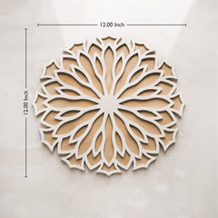TodFod Wooden MDF Rangoli Floor Decor | 12x12 Inch Floral Frame for Festivals & Home Decor