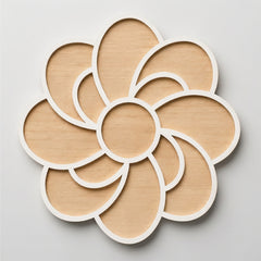 TodFod Wooden MDF Rangoli Floor Decor | 12x12 Inch Mandala Cut-Out Frame for Festivals & Home Decor