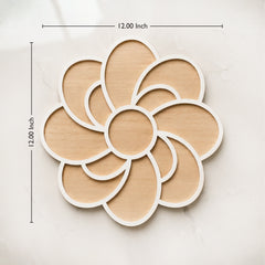 TodFod Wooden MDF Rangoli Floor Decor | 12x12 Inch Mandala Cut-Out Frame for Festivals & Home Decor