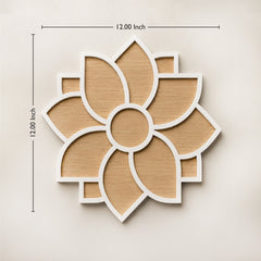 TodFod Wooden MDF Rangoli Floor Decor | 12x12 Inch Mandala Cut-Out Frame for Festivals & Home Decor