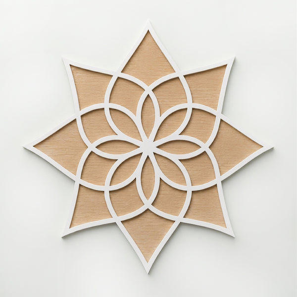 TodFod Wooden MDF Rangoli Floor Decor | 12x12 Inch Mandala Cut-Out Frame for Festivals & Home Decor