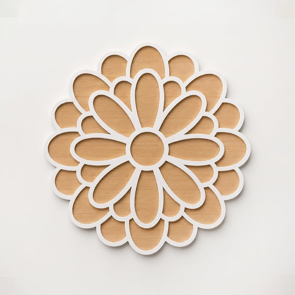 TodFod Wooden MDF Rangoli Floor Decor | 12x12 Inch Mandala Cut-Out Frame for Festivals & Home Decor