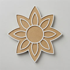 Todfod Wooden Flower Rangoli for Floor Decoration Reusable MDF Rangoli for Diwali Home Entrance Pooja Festival Decor 8 Inch