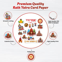 Rath Yatra Theme Baby Photoshoot Props | 15+ Cardpaper Cartoon Cutouts for Newborn Photography & Festival Decor