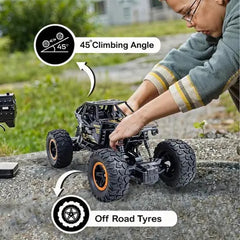 Todfod Off-Road High-Speed Remote Control Rock Crawler Car Toy for Kids – 2.4GHz All-Terrain RC Vehicle with Rechargeable Battery & Durable Suspension